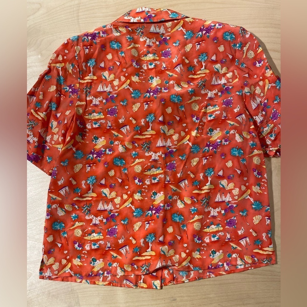 Vintage Ann May Silk Button Up Shirt Small (JR) - Picture 11 of 11